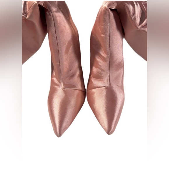 NIB Dolls Kill Public Desire Baddie Knee High Boots in Pink - Picture 4 of 9